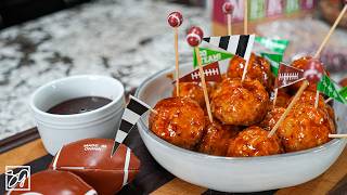 20 minute Gameday Appetizer Firecracker Meatballs [upl. by Tnahsarp530]