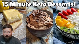 3 Quick and Easy Guilt Free Keto Desserts Delicious and Fast [upl. by Oibaf]