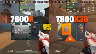 Ryzen 7800X3D VS 7600X  Valorant [upl. by Nosyerg616]