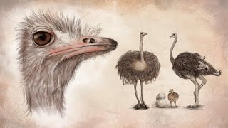 Drawing ostriches for creature design and nature inspiration [upl. by Notirb]