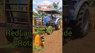 Redlands new launch 42 blade Rotavator performance  Sonalika worldtrac 60 tractor performance [upl. by Xuaegram]