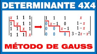 Determinante 4x4 con Incógnitas [upl. by Jemine359]