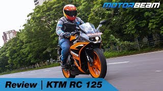 KTM RC 125 Review  The Youngest Supersport  MotorBeam [upl. by Voss]