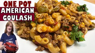 ONE POT AMERICAN GOULASH RECIPE  My Easy Version of Goulash [upl. by Tu454]