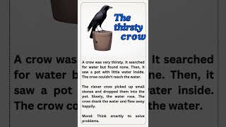 Learn English through Story  The Thirsty Crow learnenglish englishbymissv [upl. by Uokes]