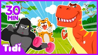 All Mighty Animal Songs Compilation 30m  Nursery Rhymes amp Kids Songs [upl. by Rebme]