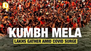 Kumbh Mela  Lakhs Gather in Haridwar Amid COVID Surge Protocols Violated [upl. by Aralc]