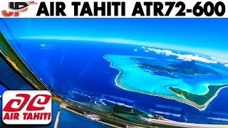 10 Cockpit Landings in Paradise on Air Tahiti ATR72600 [upl. by Akenahs544]