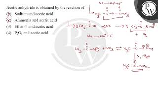 Acetic anhydride is obtained by the reaction of [upl. by Teriann]