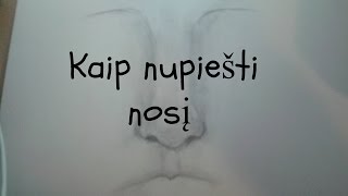 Kaip nupiešti nosį  How to draw a nose [upl. by Honoria720]