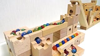 Marble Run ASMR ☆ Wooden Cuboro amp Eureka 3 course summary video [upl. by Nelrac]