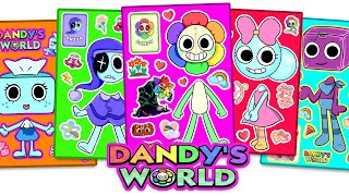 Sticker ASMR Making Dandys World Sticker Book Boxten Poppy Tisha Astro Dandy [upl. by Irvin]