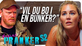 Bunker prank på Jeanette Ottesen  Nicklas Pranker  Prime Video Danmark [upl. by Nwahsek]