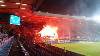 VfL Bochum  Arminia Bielefeld 29012018 Pyroaktion der Bielefelder zur 2 Halbzeit [upl. by Ricardama]