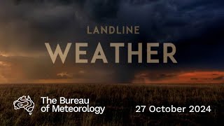 Weekly weather from the Bureau of Meteorology Sunday 27 October 2024 [upl. by Aynatan]