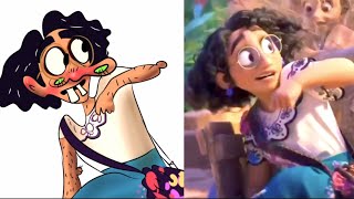 Encanto all characters funny face drawing memes  Mirabel isabel luisa from encanto [upl. by Oad337]