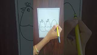 Rooster Drawing Easy  How to Draw Rooster rooster howtodraw drawing easy shorts [upl. by Idola]