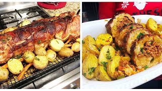 Lomo de Puerco Relleno a la Mexicana  Thanksgiving DayFiestas Navideñas [upl. by Ahseinar]