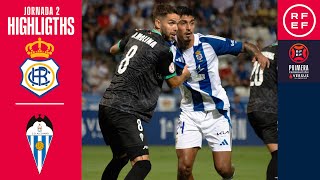 Resumen PrimeraFederación  RC Recreativo de Huelva 11 CD Alcoyano  Jornada 2  Temporada 202425 [upl. by Mohorva]