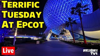 🔴Live Terrific Tuesday at Epcot  Walt Disney World  52124 [upl. by Annaeerb]