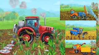 Learn About Farming with Bill Haymore the Tractor and Jack the Combine DAY WORK 2024 favorite video [upl. by Breena]