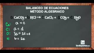 Balanceo de Ecuaciones Método Algebraico No 3 [upl. by Adachi]