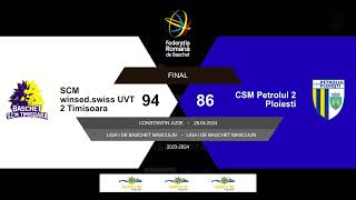 L1BM 20232024 SCM winsedswiss UVT 2 Timisoara  CSM Petrolul 2 Ploiesti [upl. by Leacim]