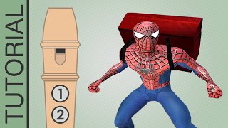 SpiderMan 2 Pizza Delivery Theme  Recorder Tutorial MEME Song [upl. by Adnawed]