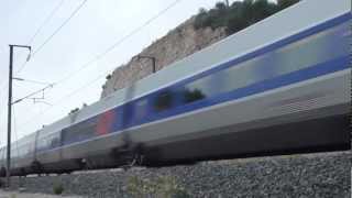 TGV sur la LGV med  3  full HD [upl. by Laenej]