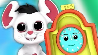 Хикори Дикори Док  3d рифмы для младенцев  Animated Songs  Poem for Babies  Hickory Dickory Dock [upl. by Fulmis]