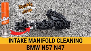 How to clean intake manifold Carbon cleaning BMW N57 N47 F10 F11 518d 520d 530d 535d 330d 335d X4 X5 [upl. by Eiba]