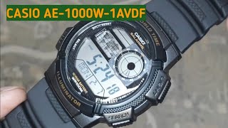 Unboxing Casio AE1000W1AVDF Black Sporty [upl. by Etheline]