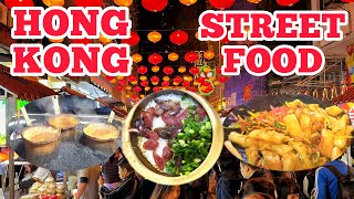 HONG KONG NIGHT MARKET TEMPLE STREET FULL OF FAMOUS CUISINE [upl. by Evoy678]