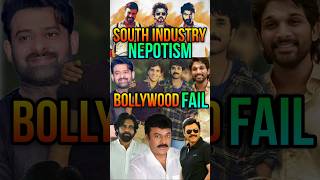 Bollywood Nepotism Vs South Industry  Exposed South Nepotism in 60 Sec pushpa2 bollywood shorts [upl. by Enyamrahs]