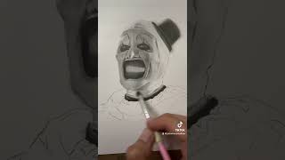 Terrifier “hiperrealista” 🤡 drawing art artist dibujo hiperrealismo [upl. by Sandler748]