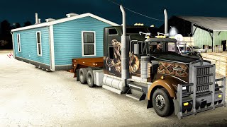 Turnkey House Construction Transport  American Truck Simulator [upl. by Afrika]