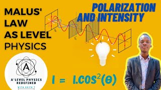 Polarization of Light  Malus Law IntensityAmplitude  As Level Physics Waves  Dont memorize [upl. by Gaby]