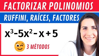 Cómo FACTORIZAR POLINOMIOS 📝 Ruffini Raíces Factores [upl. by Ervin]