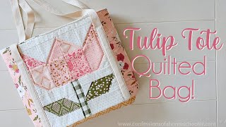 🌷How to add an Inset Zipper Pocket amp Recessed Zipper 🌷👜 The Tulip Tote Bag [upl. by Fidelia]