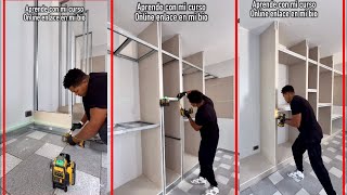 Cliente con poco dinero decidió hacer el closet en drywall porque en melamine le salía muy caro [upl. by Andrea]