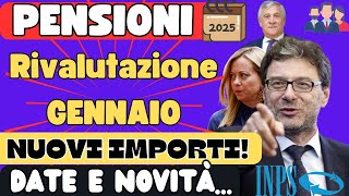 🟢RIVALUTAZIONE PENSIONI 2025 👉AUMENTI DATE E Novità IMPORTANTI [upl. by Ob]