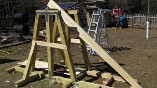 Ten Foot Trebuchet boulder shooting [upl. by Jary]