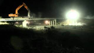 Marsh Station Bridge Demolition Time Lapse [upl. by Joo101]