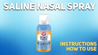 Saline Nasal Spray how to use How and when to take it How to make your own nasal spray [upl. by Nahsrad]