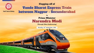 Reception of Inaugural NagpurSecunderabad Vande Bharat Express at SC stn  2245 hrs on 16092024 [upl. by Kolb162]