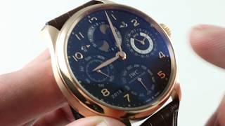 IWC Portugieser Perpetual Calendar IW503202 Luxury Watch Review [upl. by Krm726]