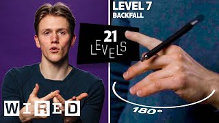 21 Levels of Pen Spinning Easy to Complex  WIRED [upl. by Yoshi]