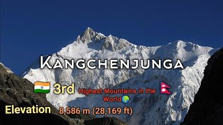 😱🥶Kangchenjunga  IndiaNepal Border  3rd Highest Mountain in 🌍 kangchenjunga himalayas sikkim [upl. by Attelrac]