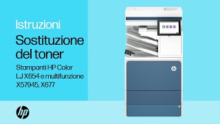 Sostituire le cartucce di toner  HP Color LaserJet 57006700 X557 e multifunzione 58006800 X580 [upl. by Malcah]