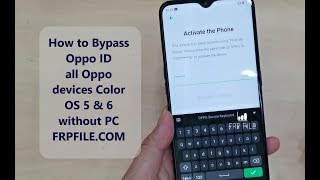 How to Bypass Oppo ID all Oppo devices Color OS 5 amp 6 without PC [upl. by Eisak]